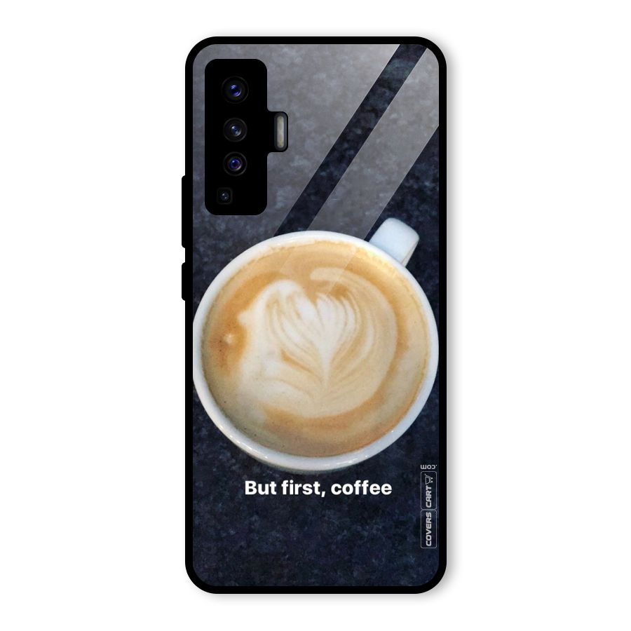 Cappuccino Coffee Glass Back Case for Vivo X50