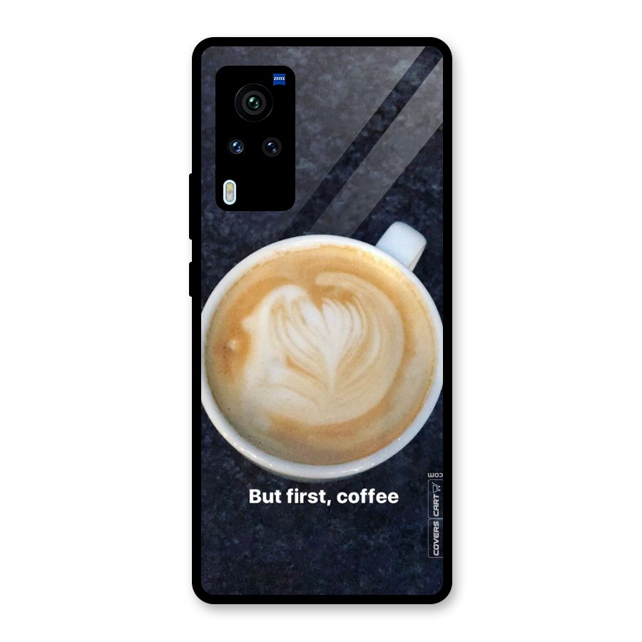 Cappuccino Coffee Glass Back Case for Vivo X60 Pro