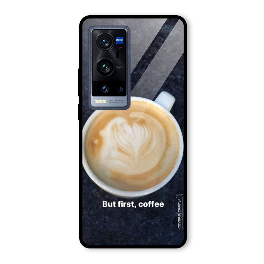 Cappuccino Coffee Glass Back Case for Vivo X60 Pro Plus