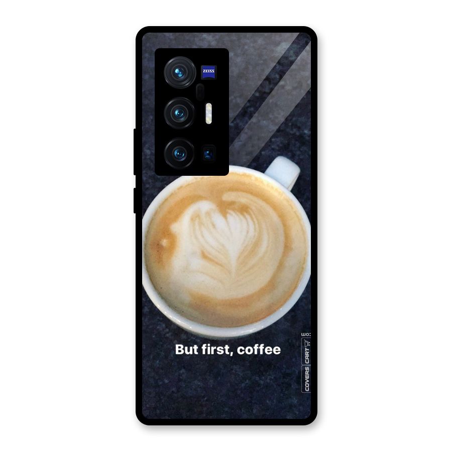 Cappuccino Coffee Glass Back Case for Vivo X70 Pro Plus