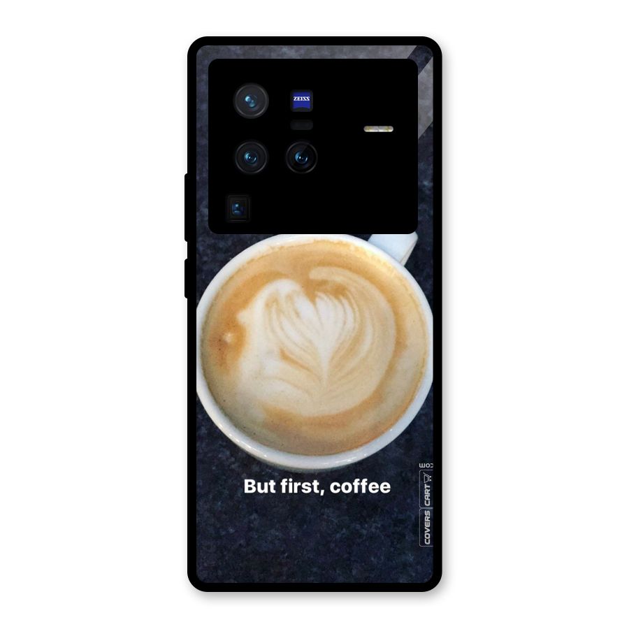 Cappuccino Coffee Glass Back Case for Vivo X80 Pro