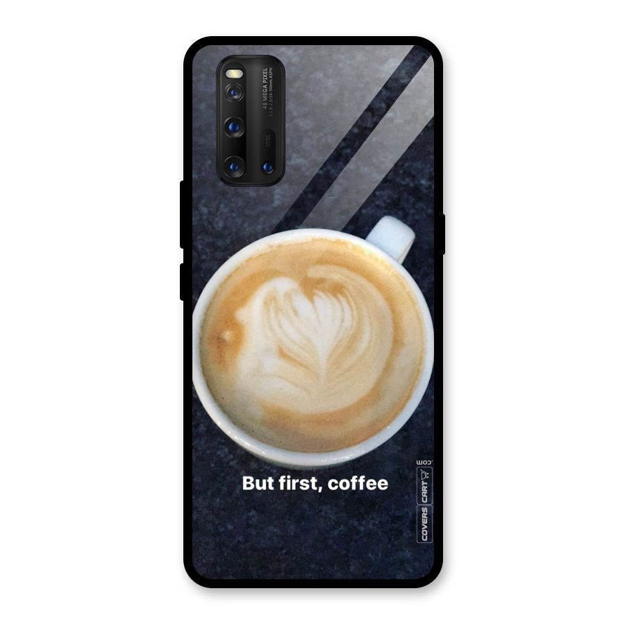 Cappuccino Coffee Glass Back Case for Vivo iQOO 3