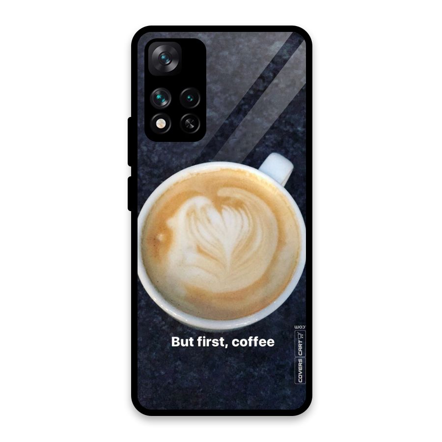 Cappuccino Coffee Glass Back Case for Xiaomi 11i HyperCharge 5G