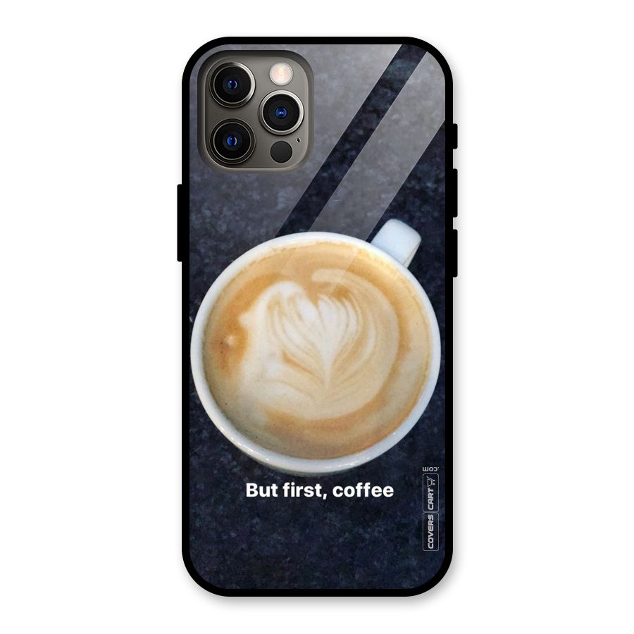 Cappuccino Coffee Glass Back Case for iPhone 12 Pro