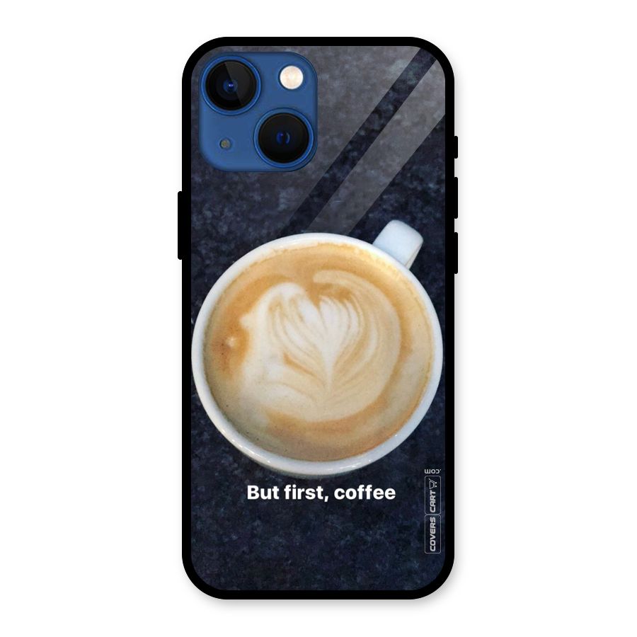 Cappuccino Coffee Glass Back Case for iPhone 13 Mini