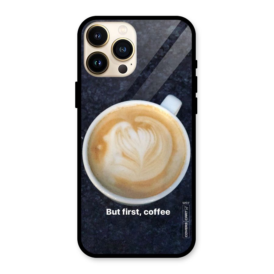 Cappuccino Coffee Glass Back Case for iPhone 13 Pro Max