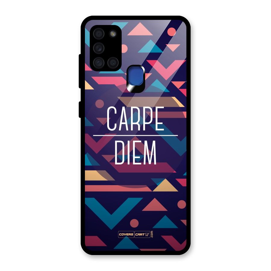 Carpe Diem Glass Back Case for Galaxy A21s
