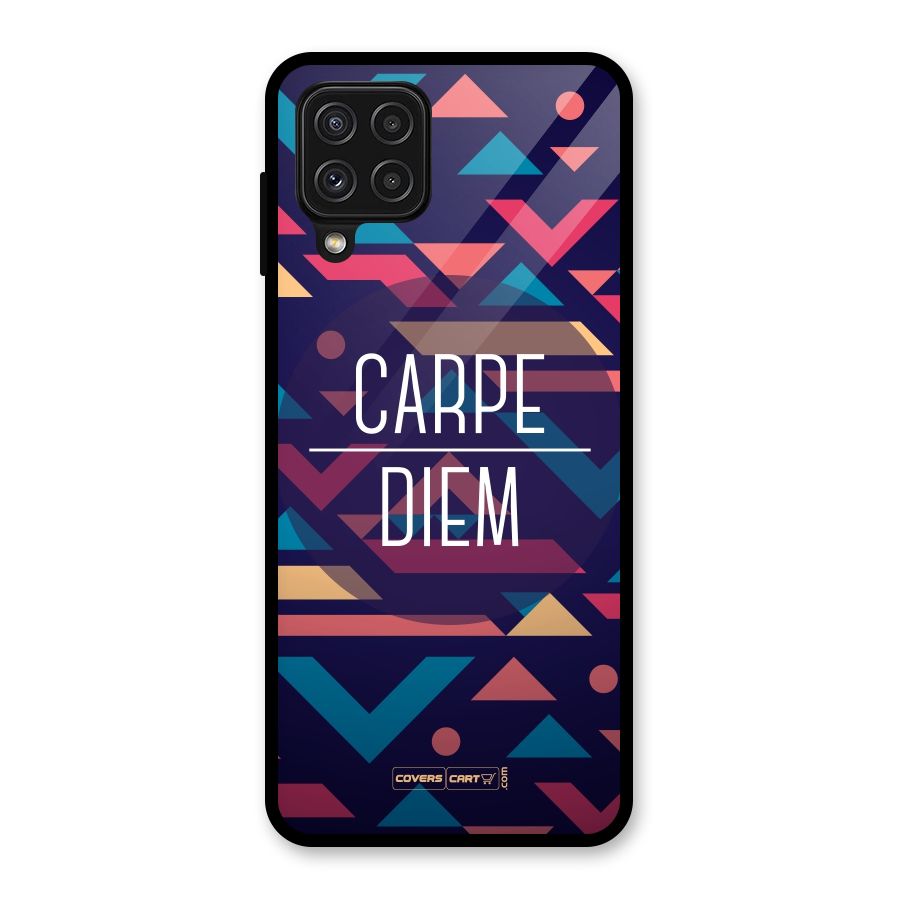 Carpe Diem Glass Back Case for Galaxy A22 4G