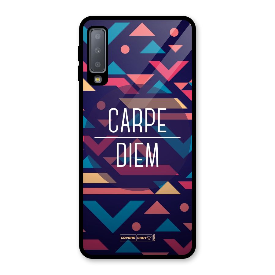 Carpe Diem Glass Back Case for Galaxy A7 (2018)