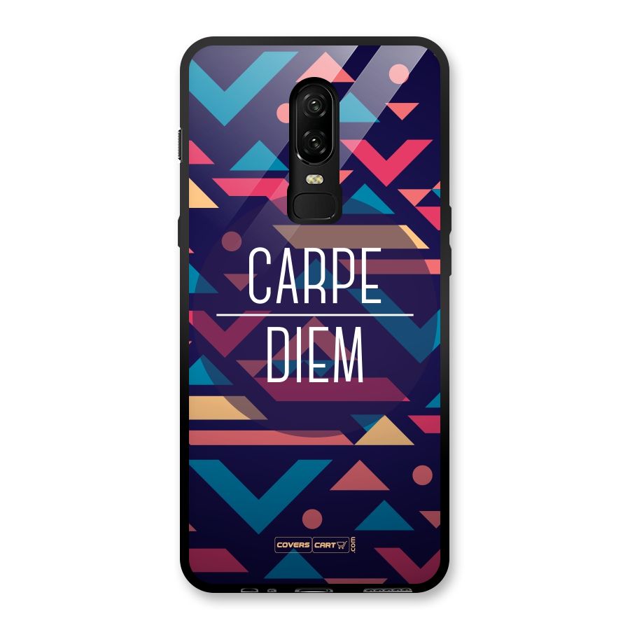 Carpe Diem Glass Back Case for OnePlus 6