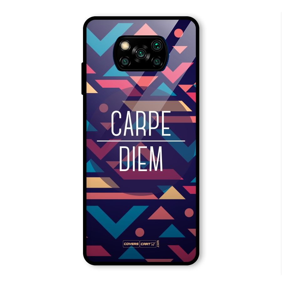 Carpe Diem Glass Back Case for Poco X3 Pro