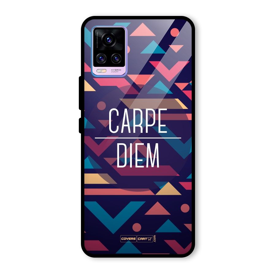 Carpe Diem Glass Back Case for Vivo V20 Pro