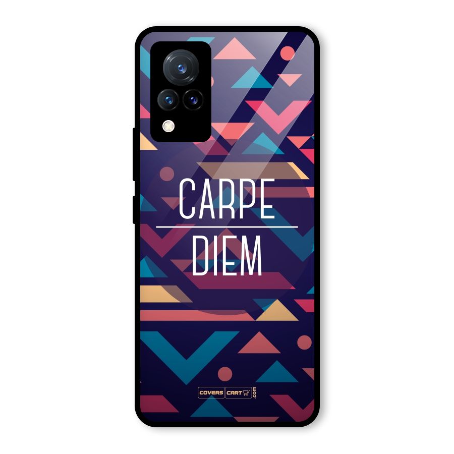 Carpe Diem Glass Back Case for Vivo V21 5G