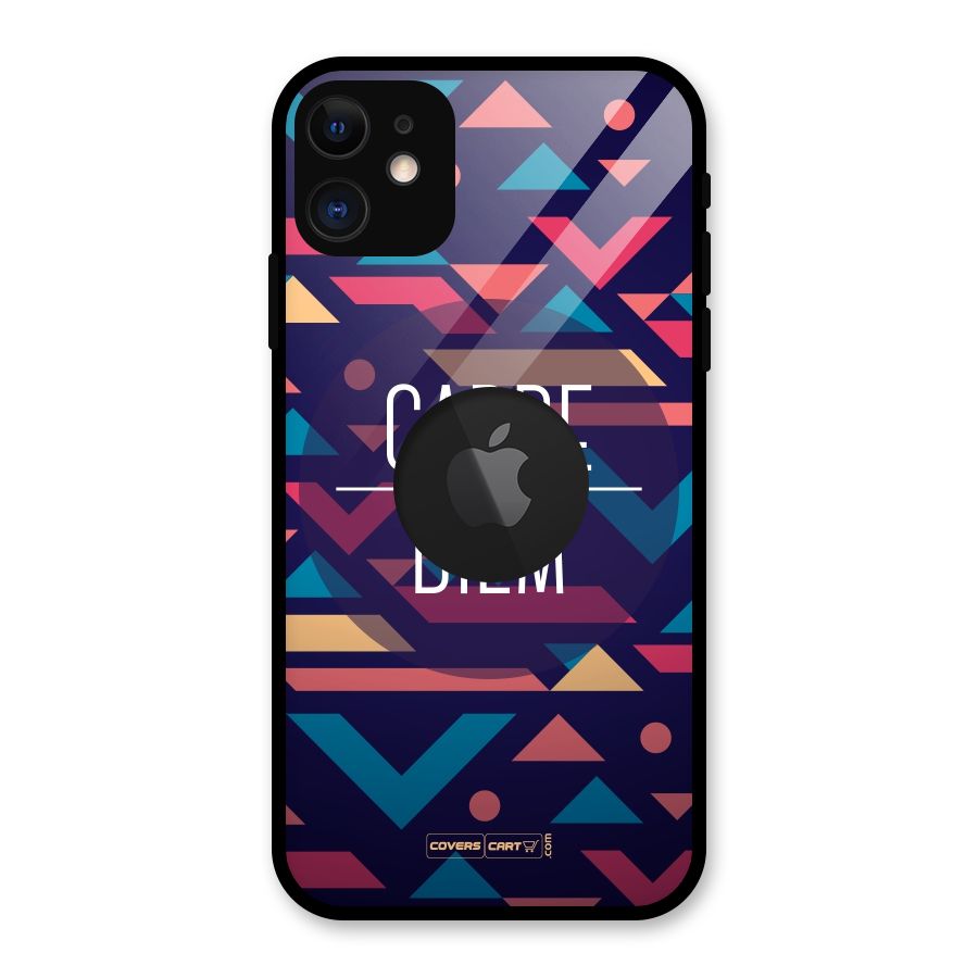 Carpe Diem Glass Back Case for iPhone 11 Logo Cut