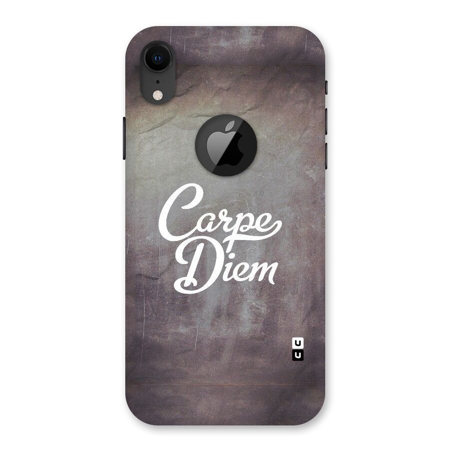 Carpe Diem Rugged Back Case for iPhone XR Logo Cut