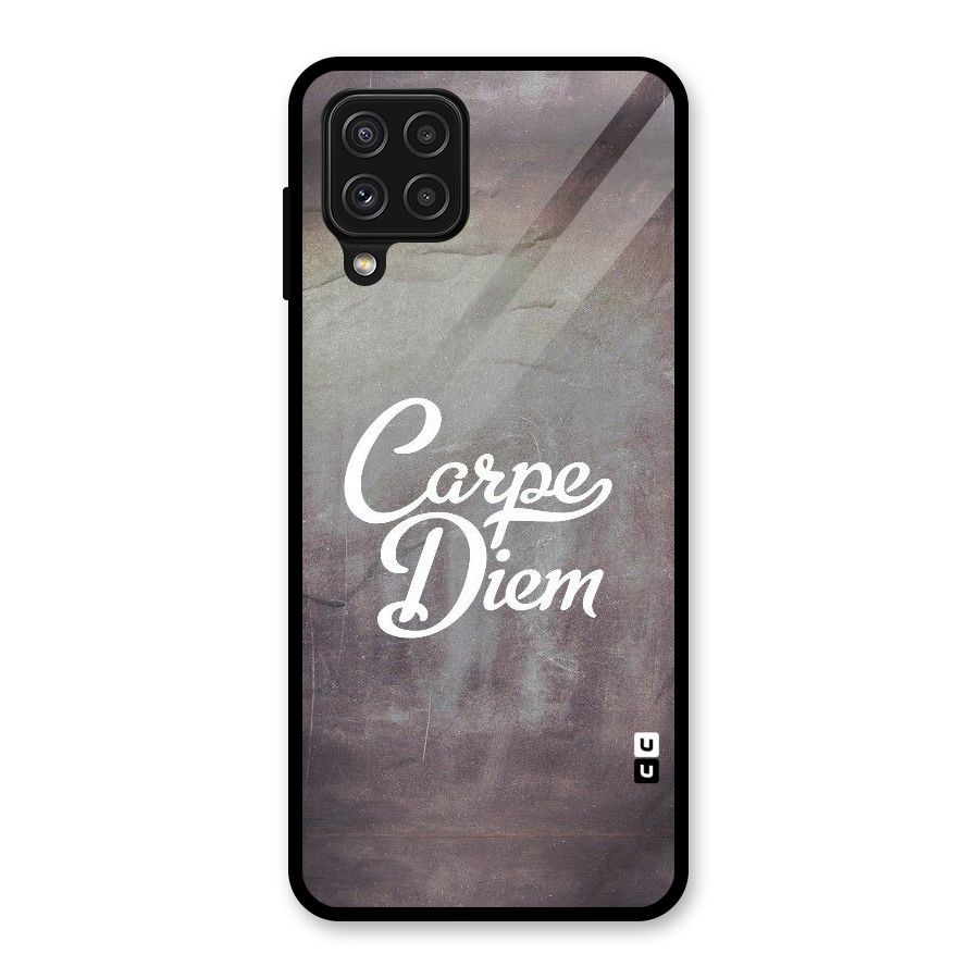 Carpe Diem Rugged Glass Back Case for Galaxy A22 4G