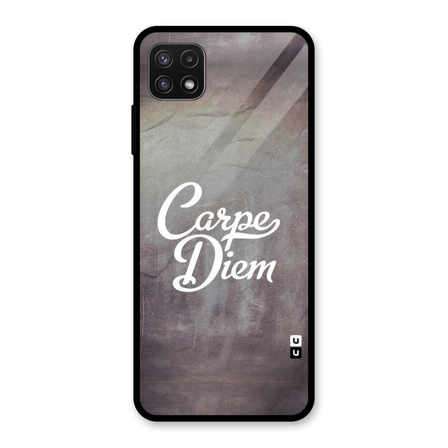 Carpe Diem Rugged Glass Back Case for Galaxy A22 5G