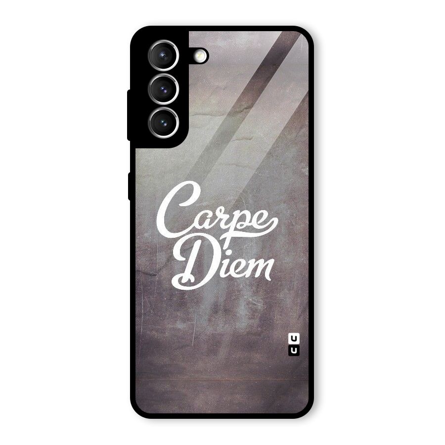 Carpe Diem Rugged Glass Back Case for Galaxy S21 5G