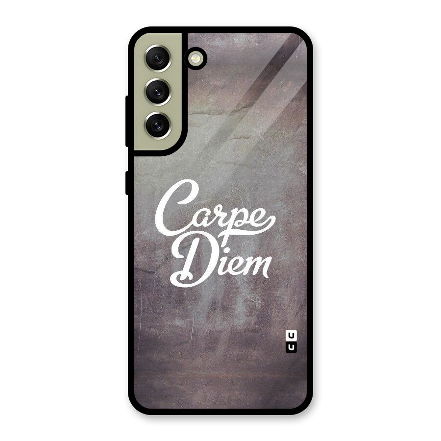 Carpe Diem Rugged Glass Back Case for Galaxy S21 FE 5G