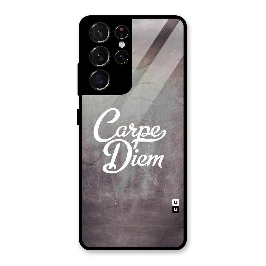Carpe Diem Rugged Glass Back Case for Galaxy S21 Ultra 5G