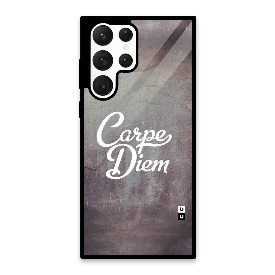 Carpe Diem Rugged Glass Back Case for Galaxy S22 Ultra 5G