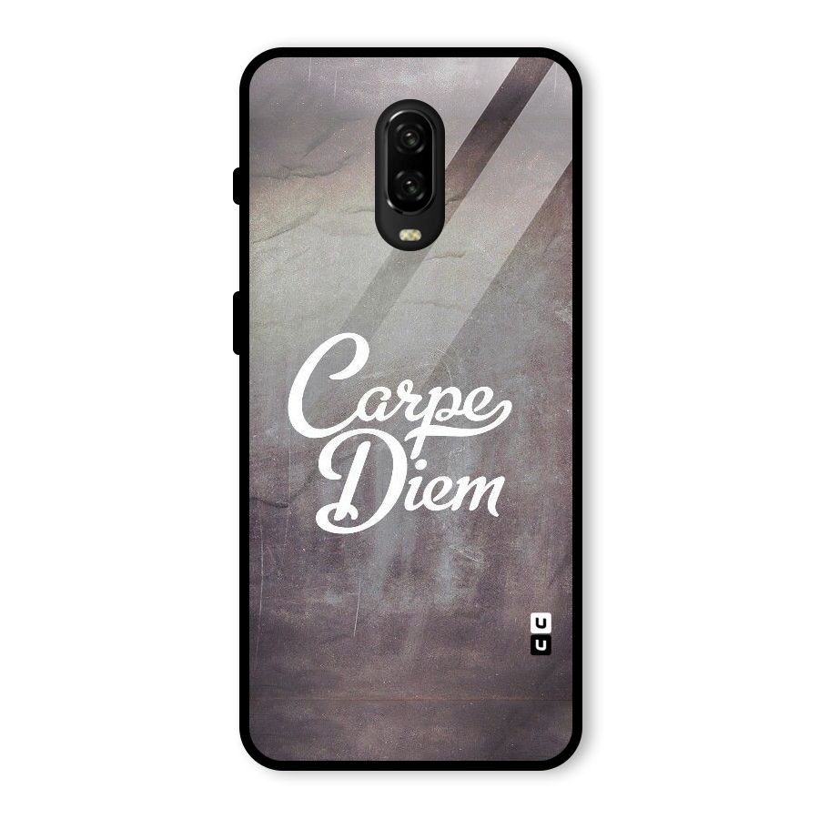 Carpe Diem Rugged Glass Back Case for OnePlus 6T