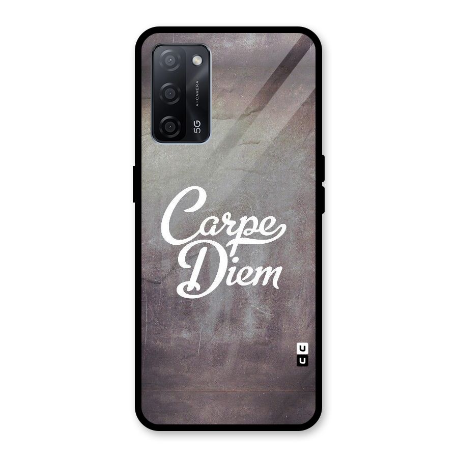 Carpe Diem Rugged Glass Back Case for Oppo A53s 5G