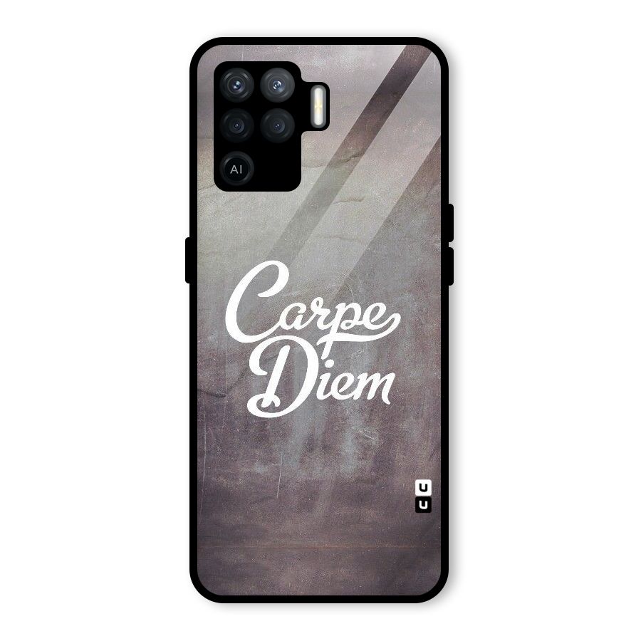 Carpe Diem Rugged Glass Back Case for Oppo F19 Pro