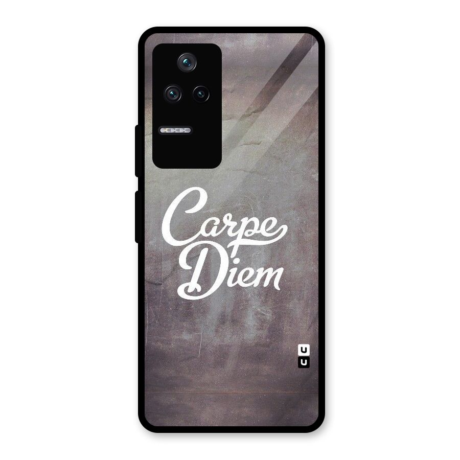 Carpe Diem Rugged Glass Back Case for Poco F4 5G
