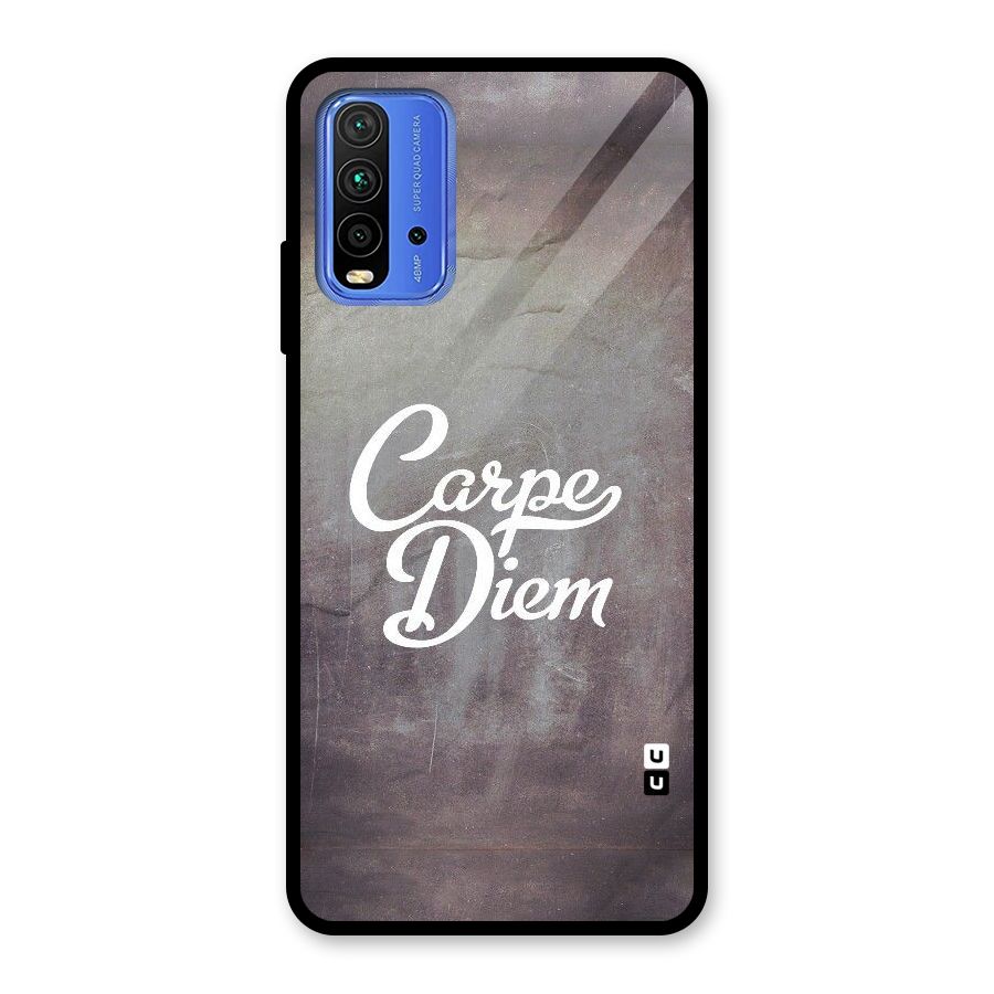Carpe Diem Rugged Glass Back Case for Redmi 9 Power