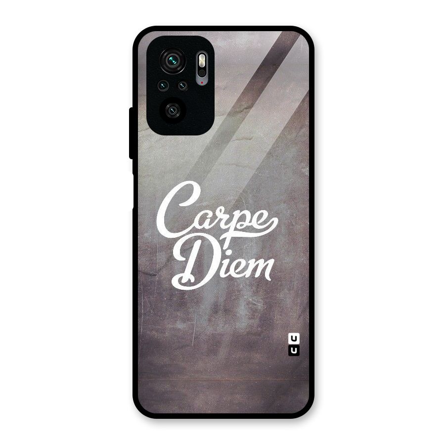 Carpe Diem Rugged Glass Back Case for Redmi Note 10S