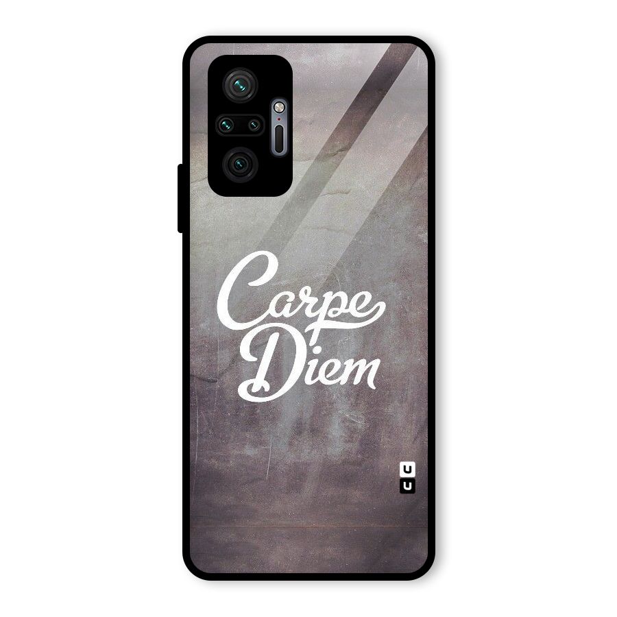 Carpe Diem Rugged Glass Back Case for Redmi Note 10 Pro