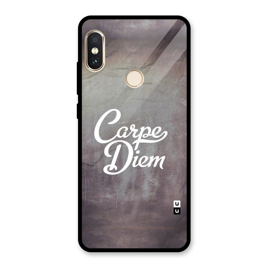Carpe Diem Rugged Glass Back Case for Redmi Note 5 Pro