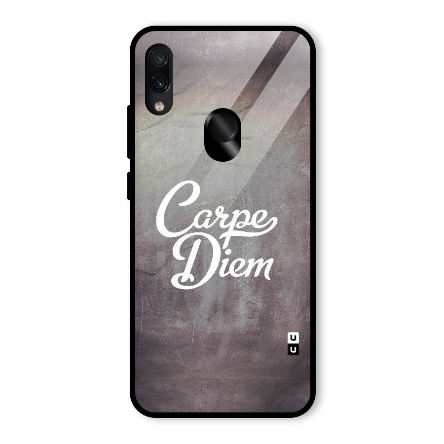 Carpe Diem Rugged Glass Back Case for Redmi Note 7 Pro