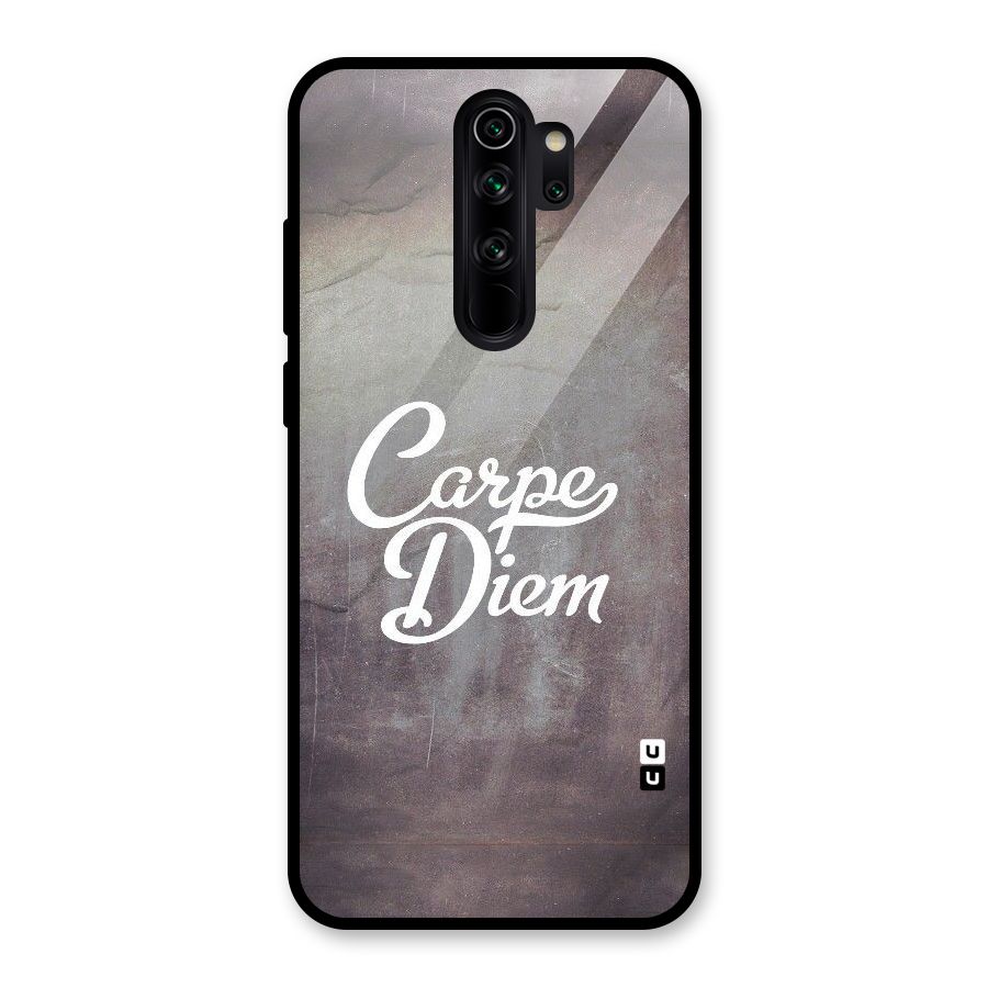 Carpe Diem Rugged Glass Back Case for Redmi Note 8 Pro