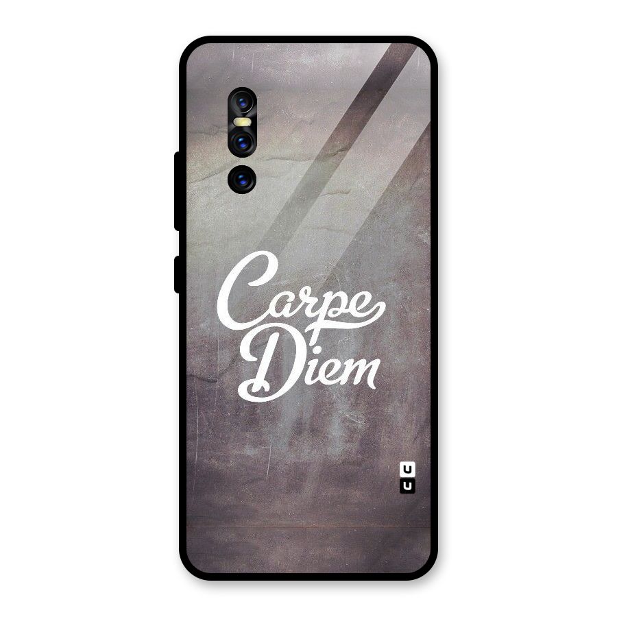 Carpe Diem Rugged Glass Back Case for Vivo V15 Pro