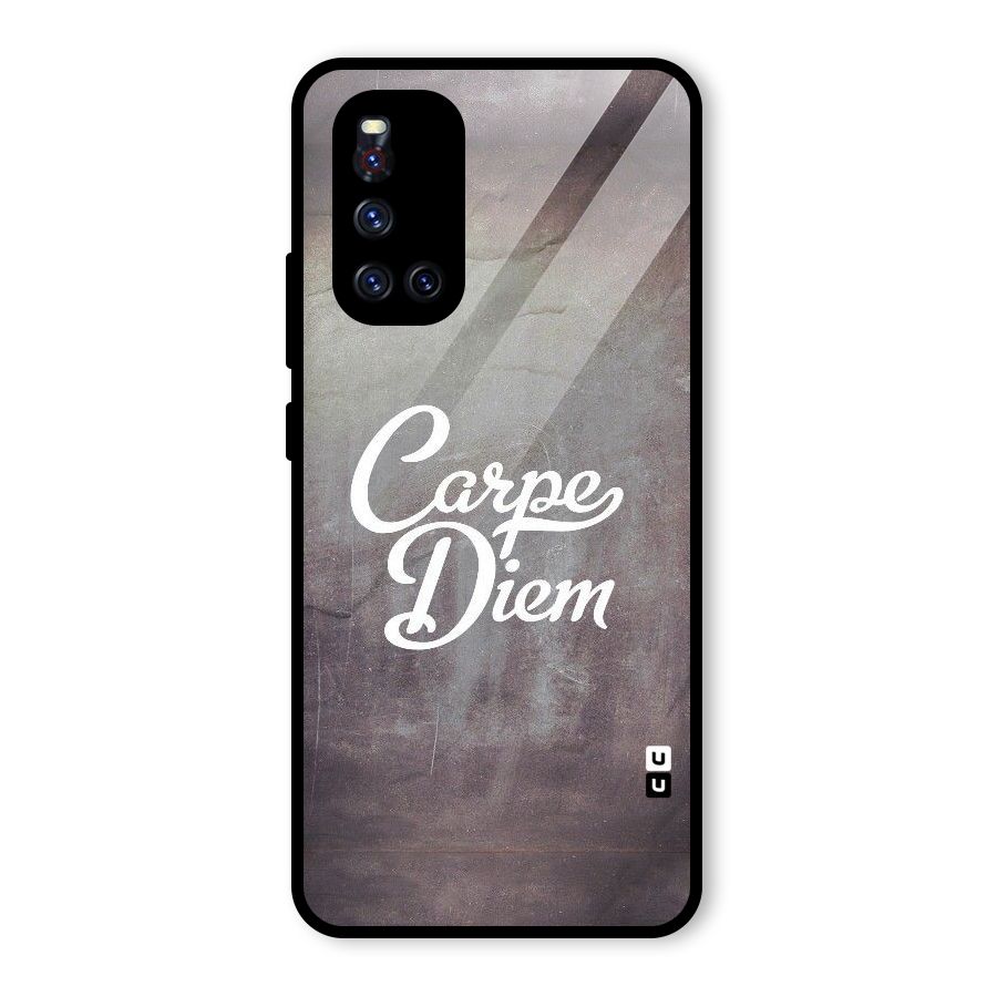 Carpe Diem Rugged Glass Back Case for Vivo V19