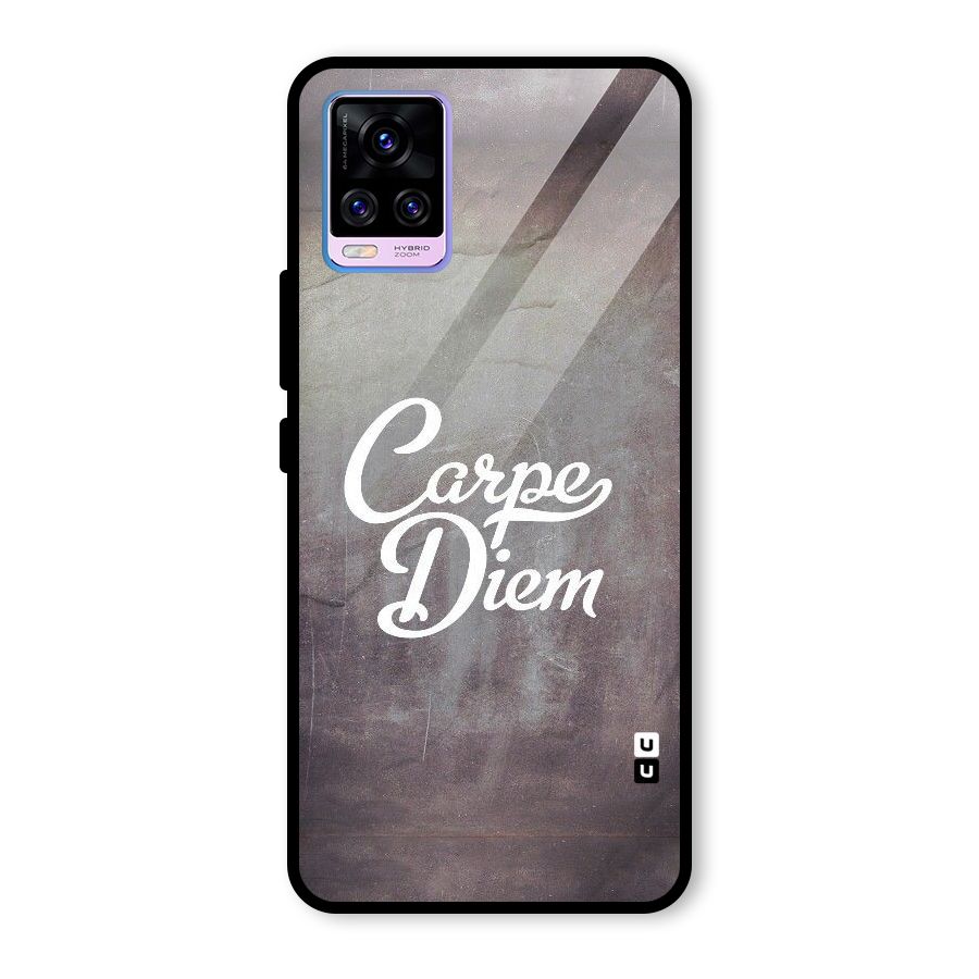 Carpe Diem Rugged Glass Back Case for Vivo V20 Pro