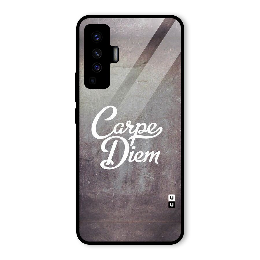 Carpe Diem Rugged Glass Back Case for Vivo X50