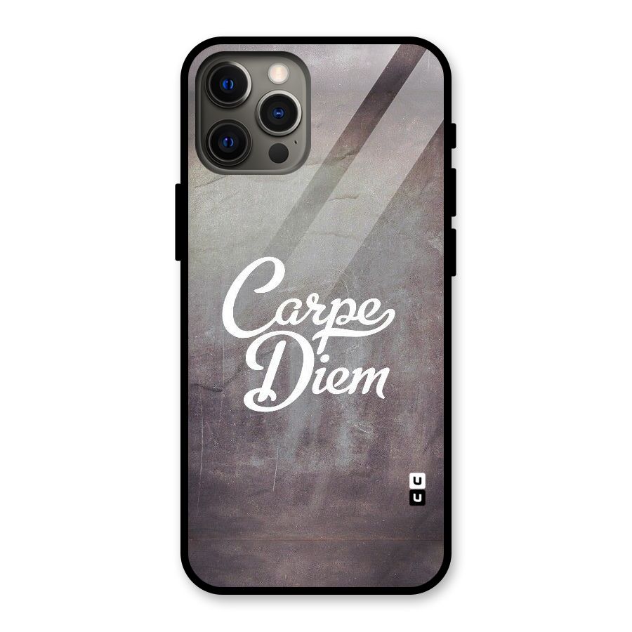 Carpe Diem Rugged Glass Back Case for iPhone 12 Pro Max