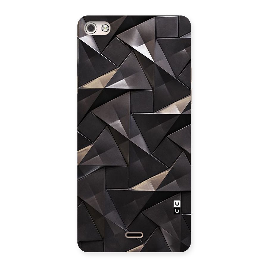Carved Triangles Back Case for Micromax Canvas Silver 5