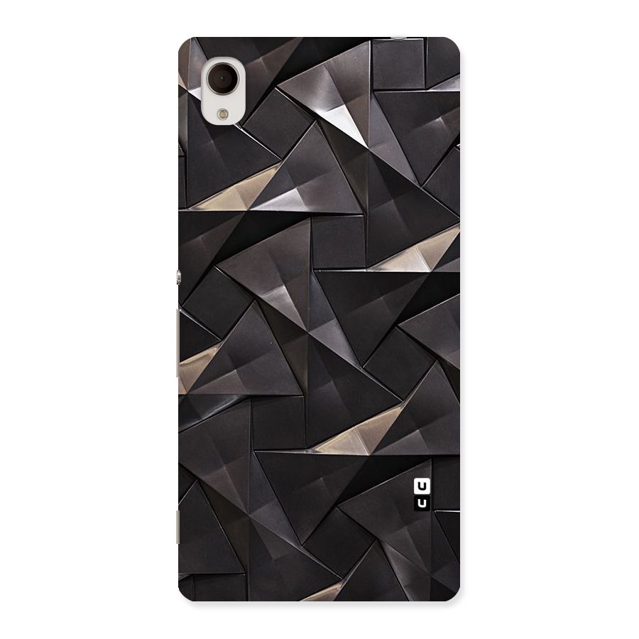 Carved Triangles Back Case for Xperia M4 Aqua