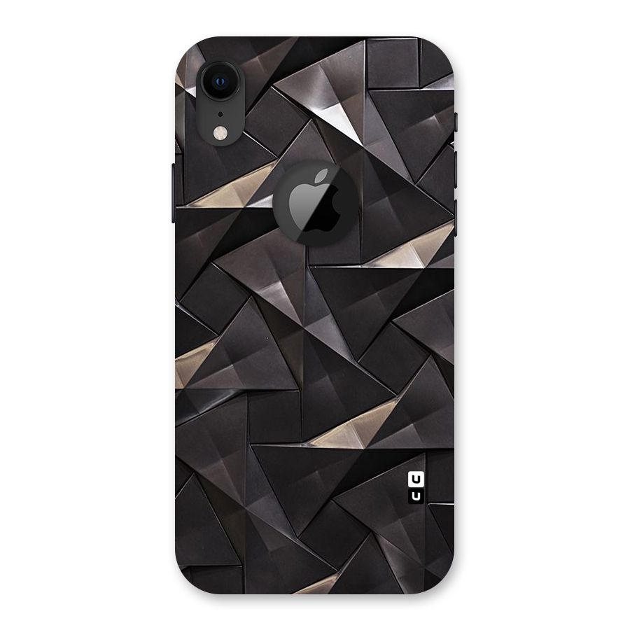 Carved Triangles Back Case for iPhone XR Logo Cut