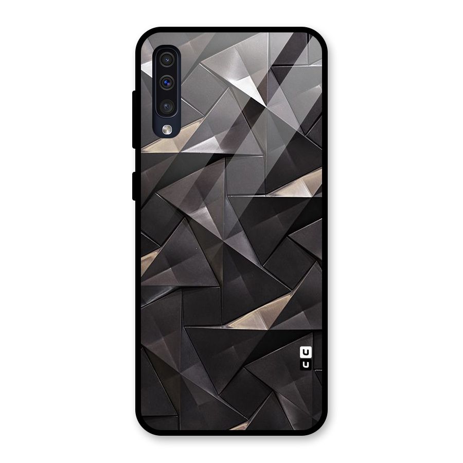 Carved Triangles Glass Back Case for Galaxy A30s