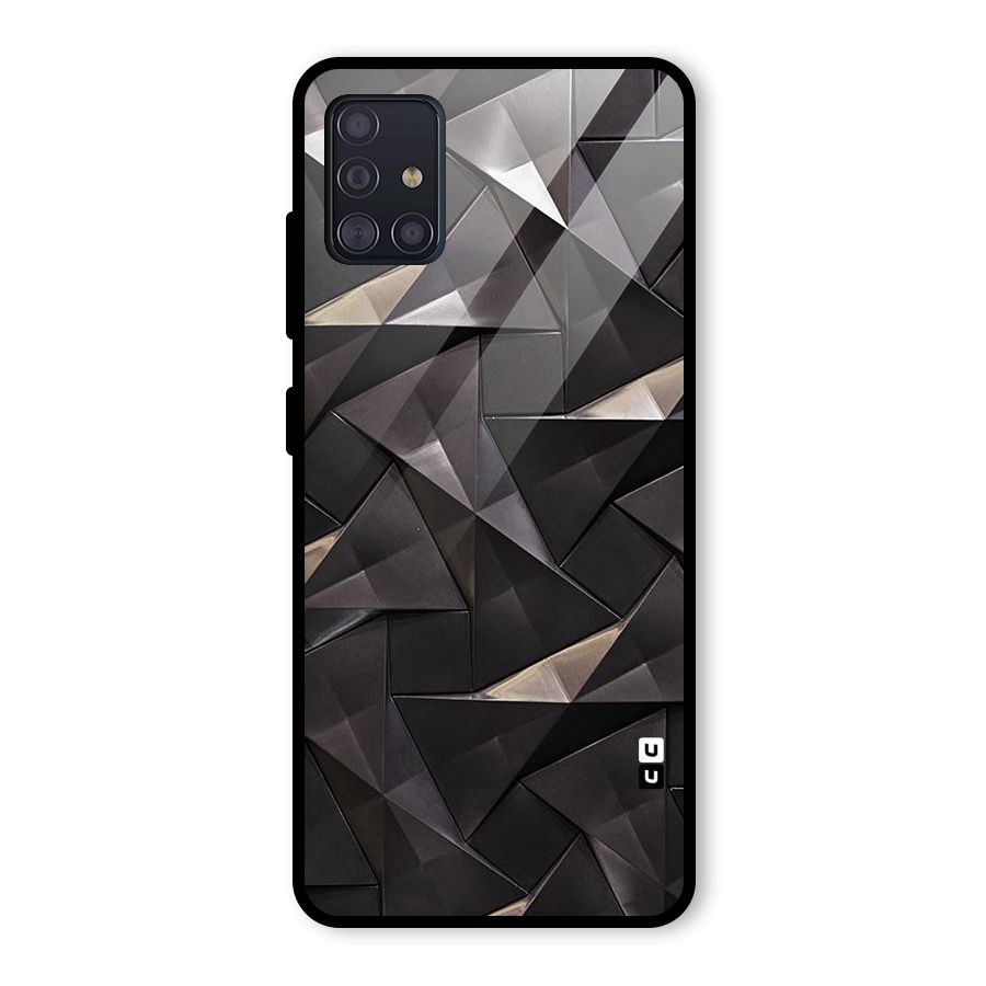 Carved Triangles Glass Back Case for Galaxy A51