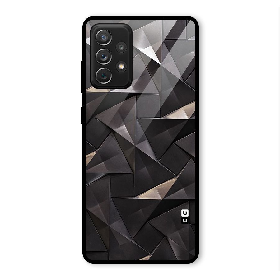 Carved Triangles Glass Back Case for Galaxy A72