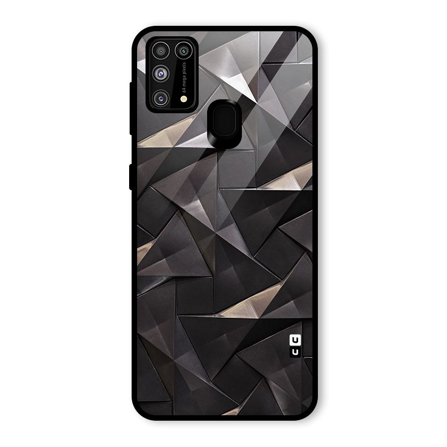 Carved Triangles Glass Back Case for Galaxy F41