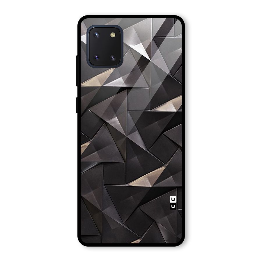 Carved Triangles Glass Back Case for Galaxy Note 10 Lite