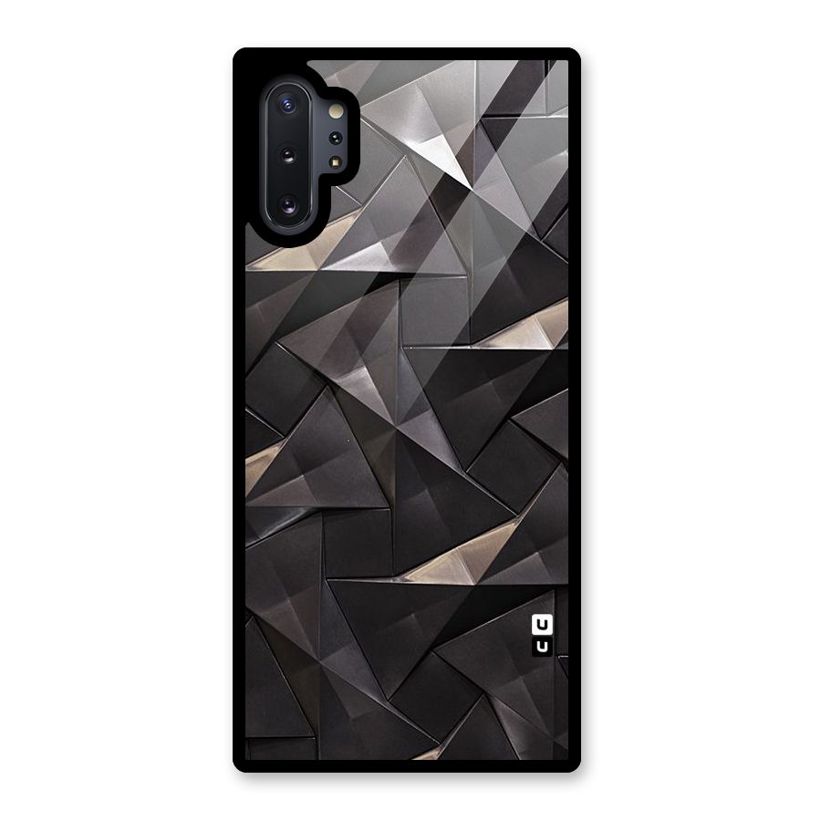 Carved Triangles Glass Back Case for Galaxy Note 10 Plus