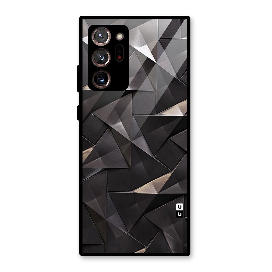 Carved Triangles Glass Back Case for Galaxy Note 20 Ultra 5G